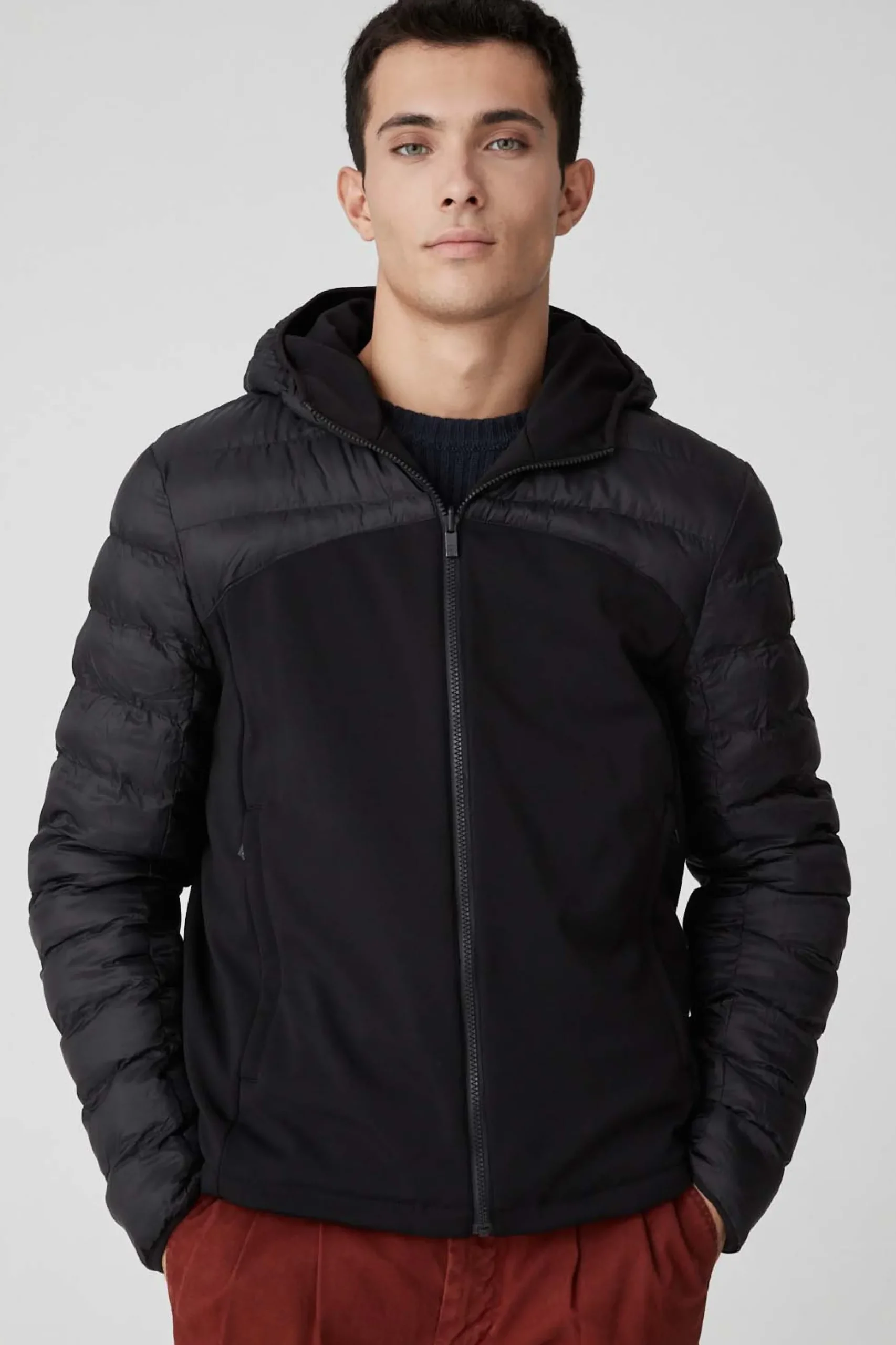 Braxton-Giacca Nera Reversibile In Softshell
