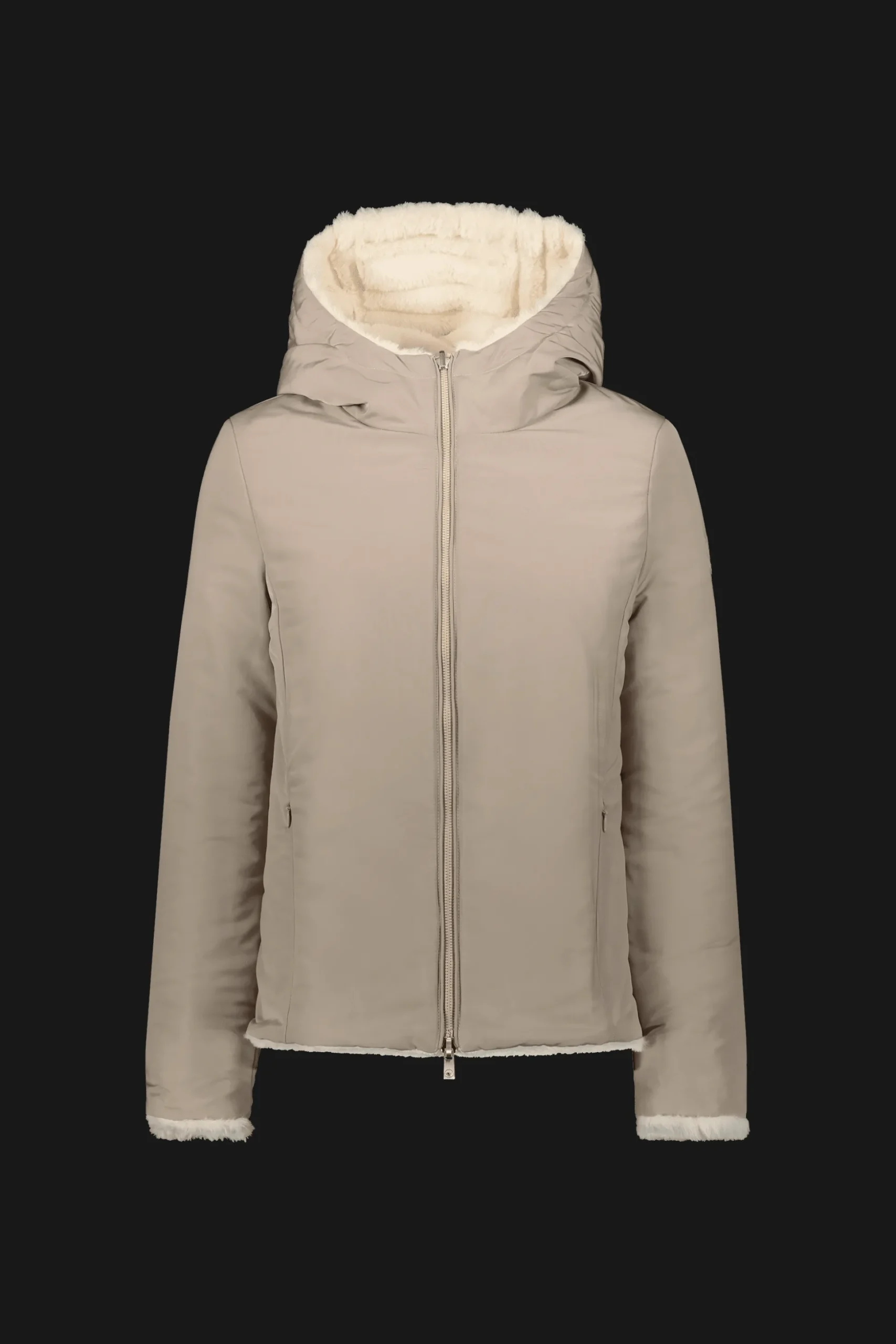 Giacca Corta Reversibile Bianca Laserata