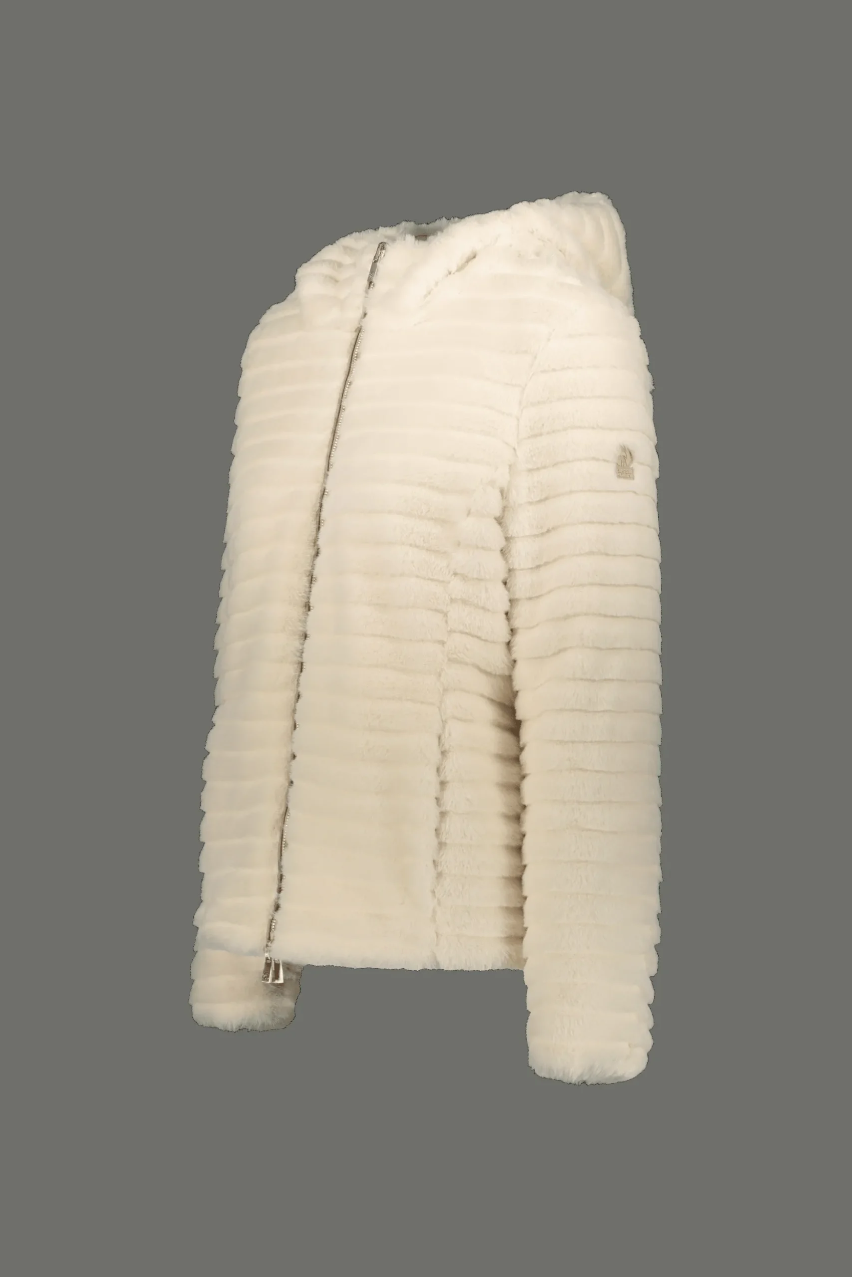 Giacca Corta Reversibile Bianca Laserata
