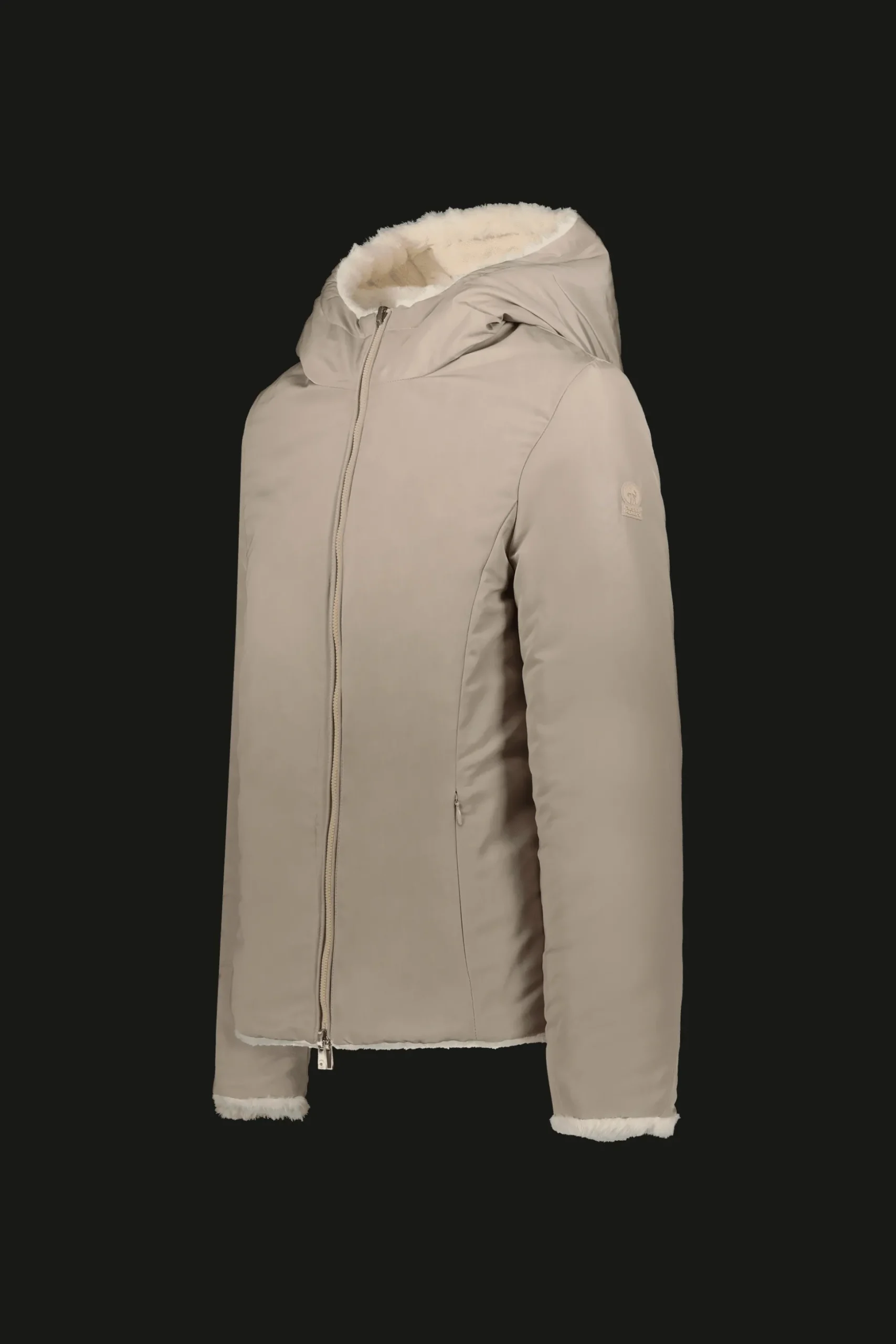 Giacca Corta Reversibile Bianca Laserata