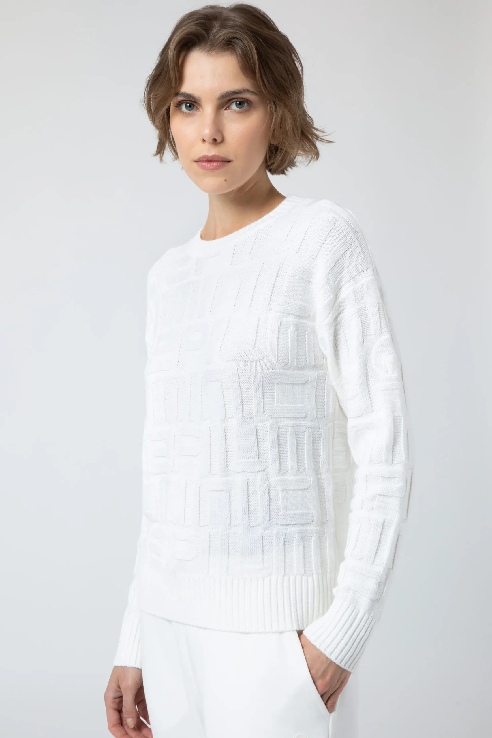 Helen-Maglia Bianca Girocollo