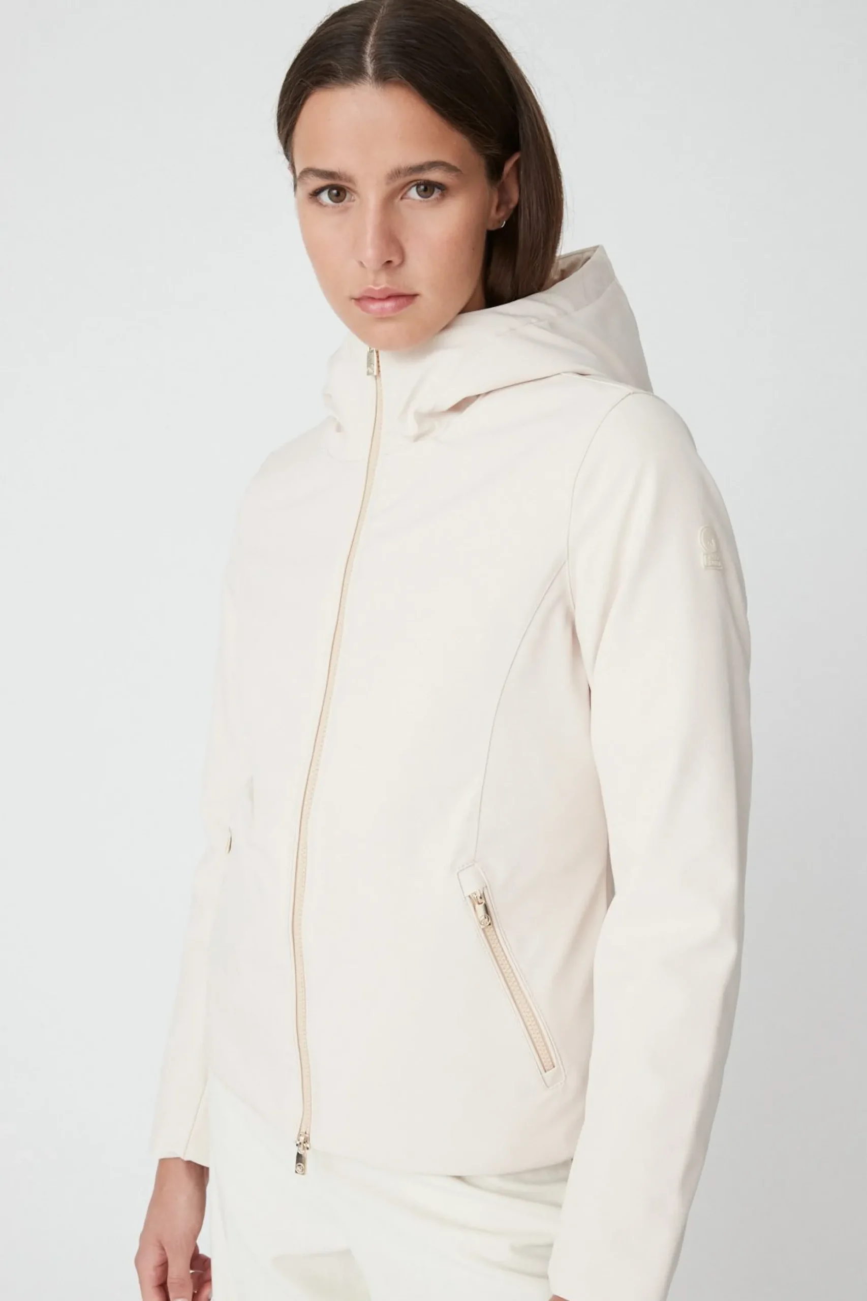 Madeline 2.2-Giacca Corta Beige In Softshell