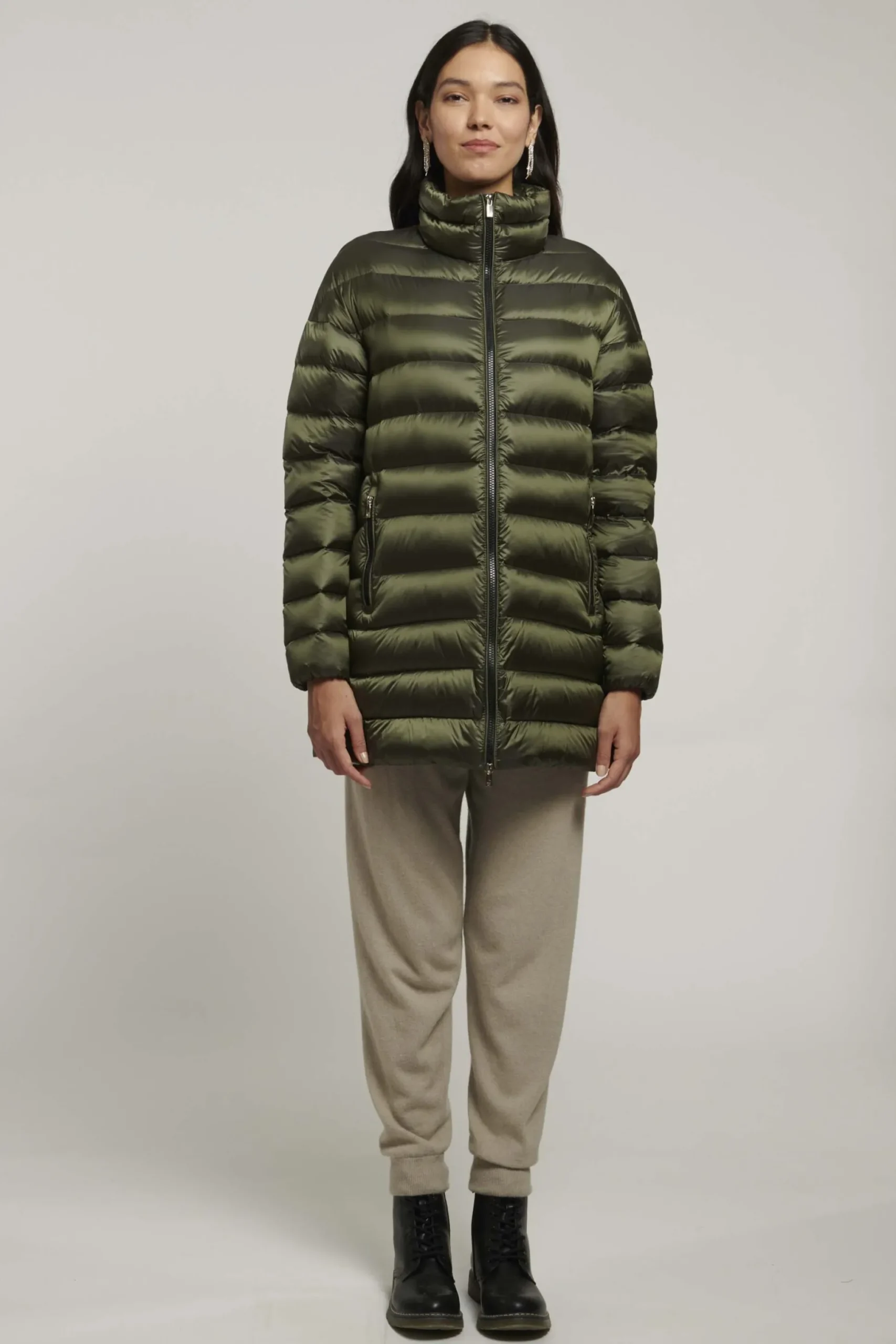 Piumino Lungo Verde