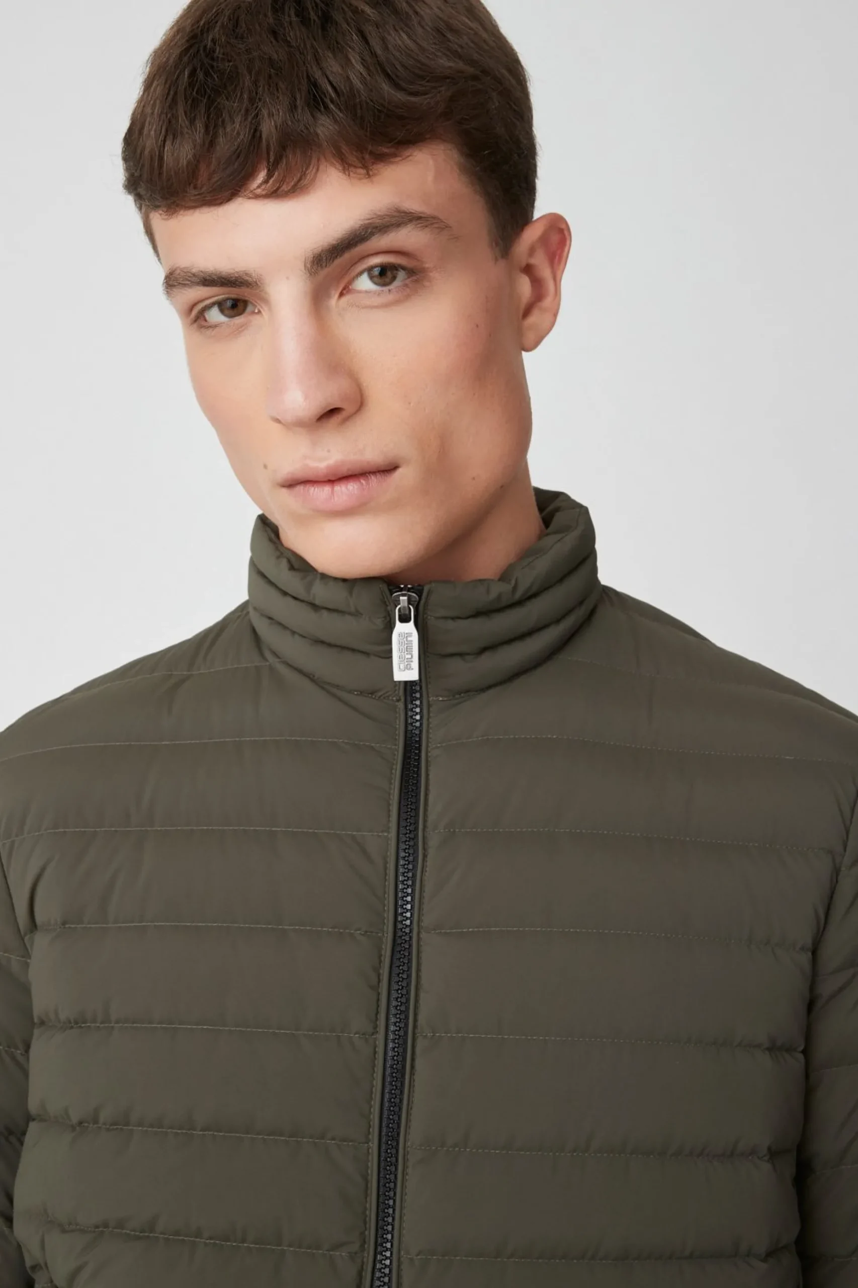 Prince-Piumino Verde In Nylon Stretch