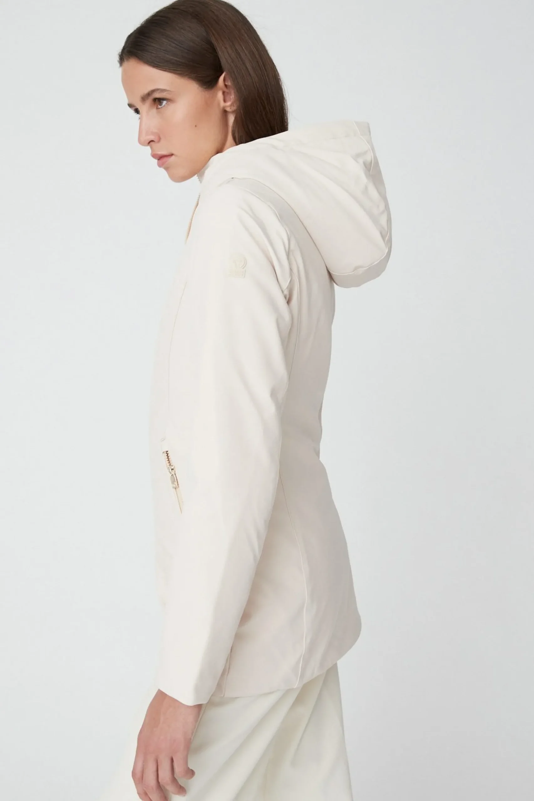 Shimoa 2.2-Giacca Lunga Beige In Softshell
