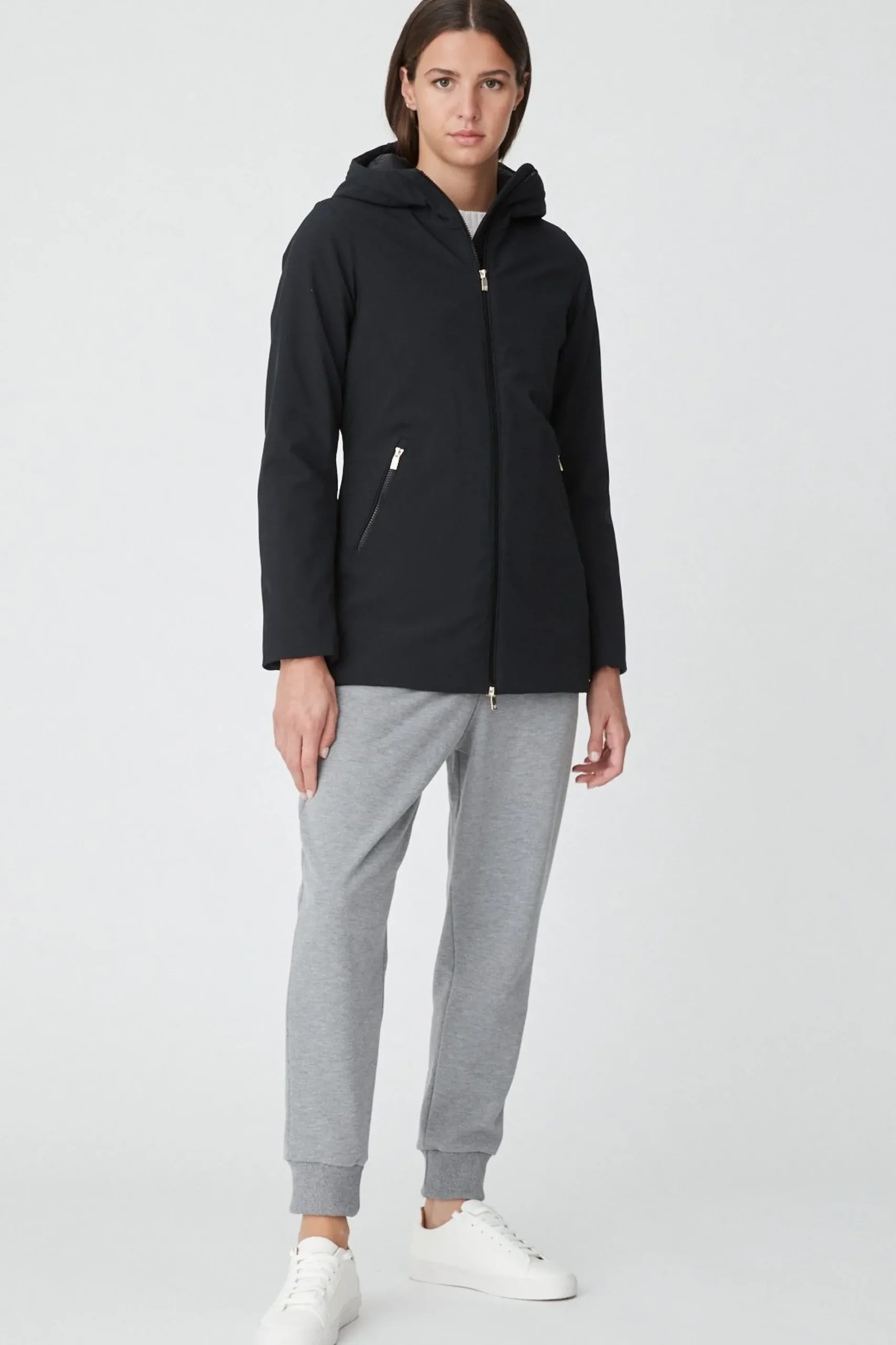 Shimoa 2.2-Giacca Lunga Nera In Softshell